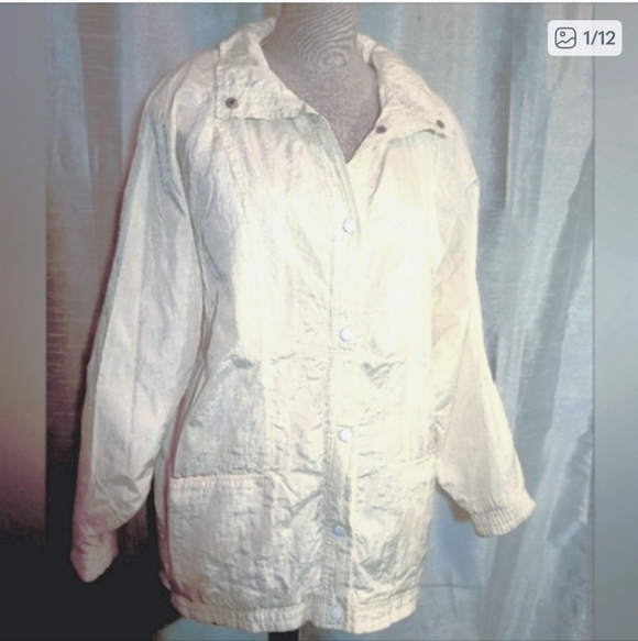 Haband Jackets & Blazers - Haband Waterproof Windbreaker, Tudor CT Women Jacket off-white, BttnUp, Pckts,M